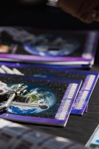 A close up of some books on the table